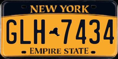 NY license plate GLH7434