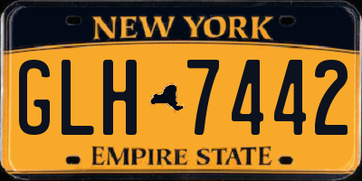 NY license plate GLH7442