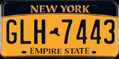NY license plate GLH7443