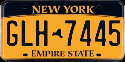 NY license plate GLH7445