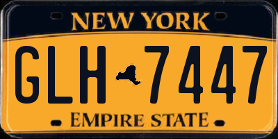 NY license plate GLH7447