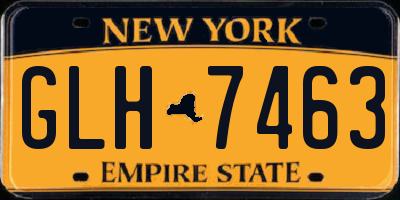 NY license plate GLH7463