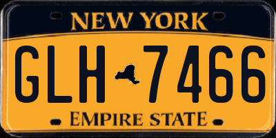NY license plate GLH7466