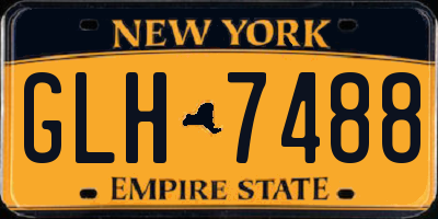 NY license plate GLH7488