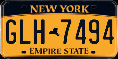 NY license plate GLH7494