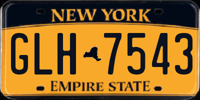 NY license plate GLH7543