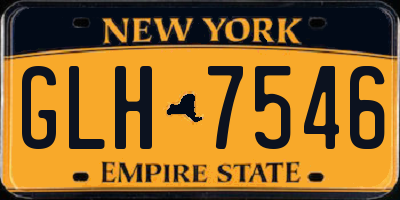 NY license plate GLH7546