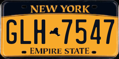 NY license plate GLH7547