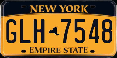 NY license plate GLH7548