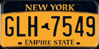 NY license plate GLH7549