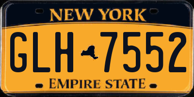 NY license plate GLH7552