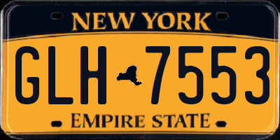 NY license plate GLH7553