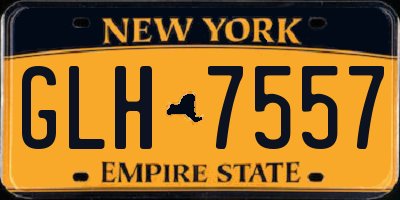 NY license plate GLH7557