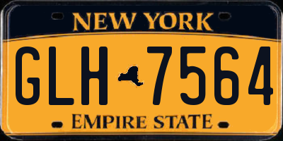 NY license plate GLH7564