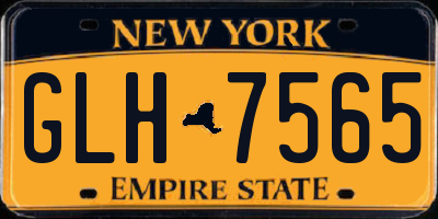 NY license plate GLH7565