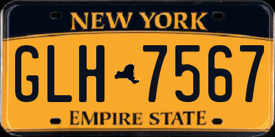 NY license plate GLH7567