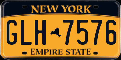 NY license plate GLH7576