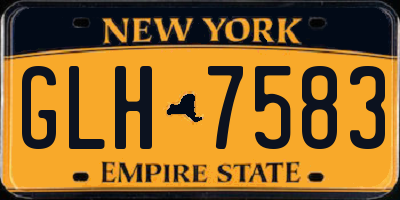 NY license plate GLH7583