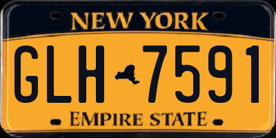 NY license plate GLH7591