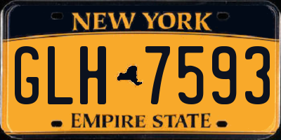 NY license plate GLH7593