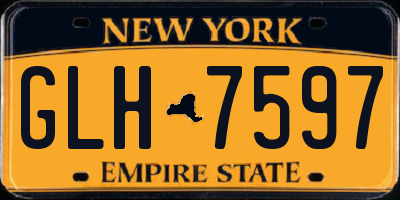NY license plate GLH7597