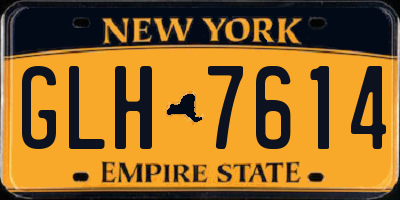 NY license plate GLH7614