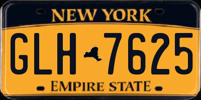 NY license plate GLH7625