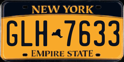 NY license plate GLH7633
