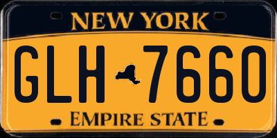 NY license plate GLH7660