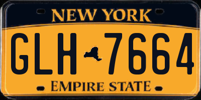 NY license plate GLH7664