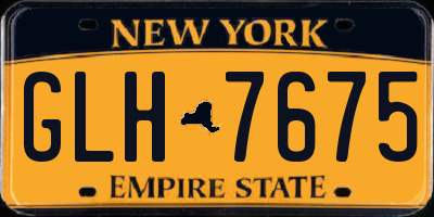 NY license plate GLH7675