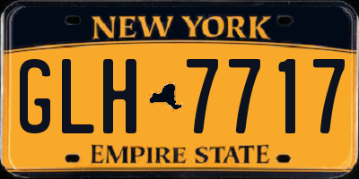 NY license plate GLH7717