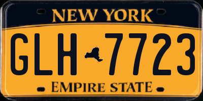 NY license plate GLH7723