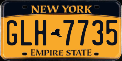 NY license plate GLH7735