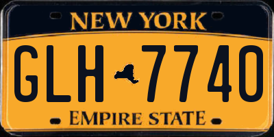 NY license plate GLH7740