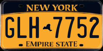 NY license plate GLH7752