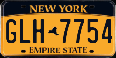 NY license plate GLH7754
