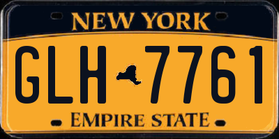 NY license plate GLH7761