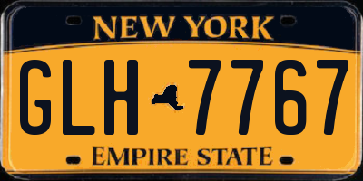 NY license plate GLH7767