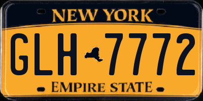 NY license plate GLH7772