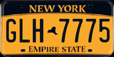 NY license plate GLH7775