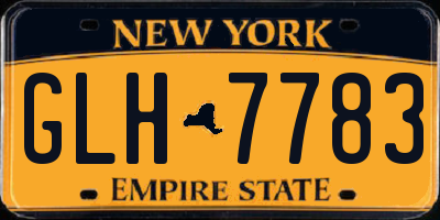 NY license plate GLH7783
