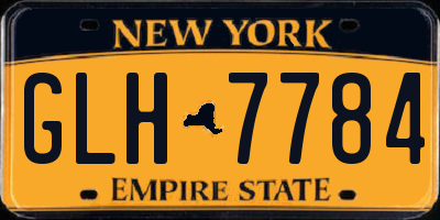 NY license plate GLH7784