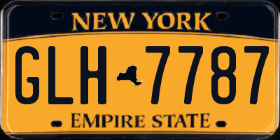 NY license plate GLH7787