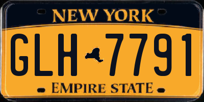 NY license plate GLH7791