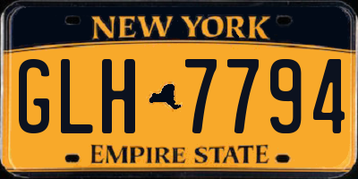 NY license plate GLH7794