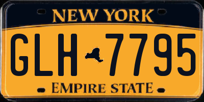 NY license plate GLH7795