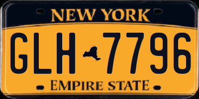 NY license plate GLH7796