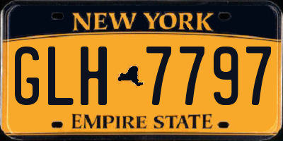 NY license plate GLH7797