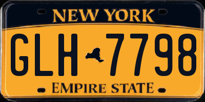 NY license plate GLH7798